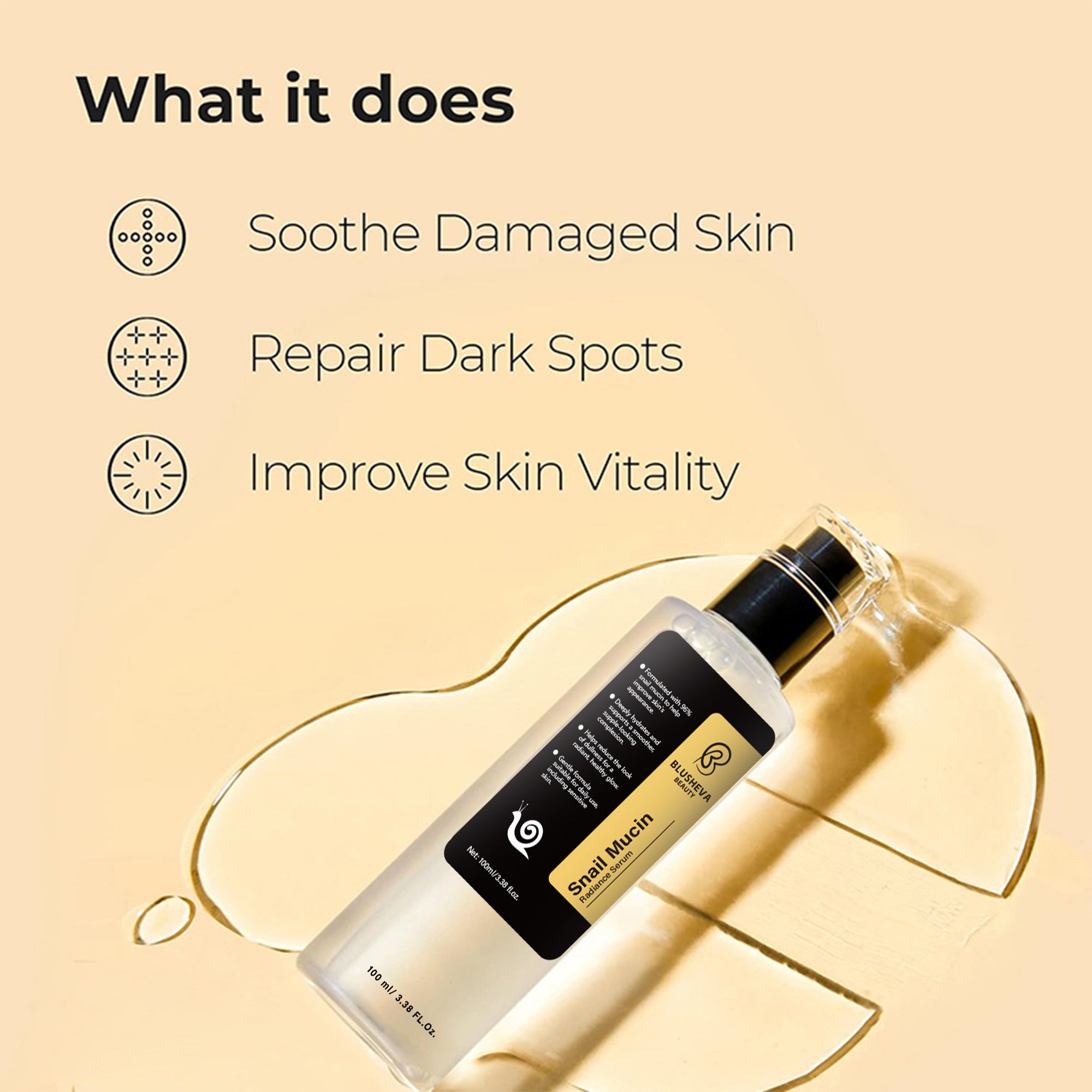 Snail Mucin Serum 96% – Repair, Hydrate & Anti-Aging Face Serum