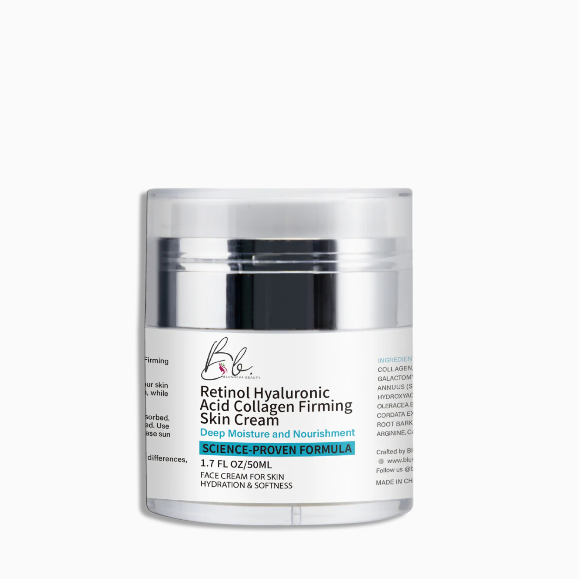 Retinol Face Cream – Anti-Aging with Hyaluronic Acid & Collagen | Blusheva Beauty