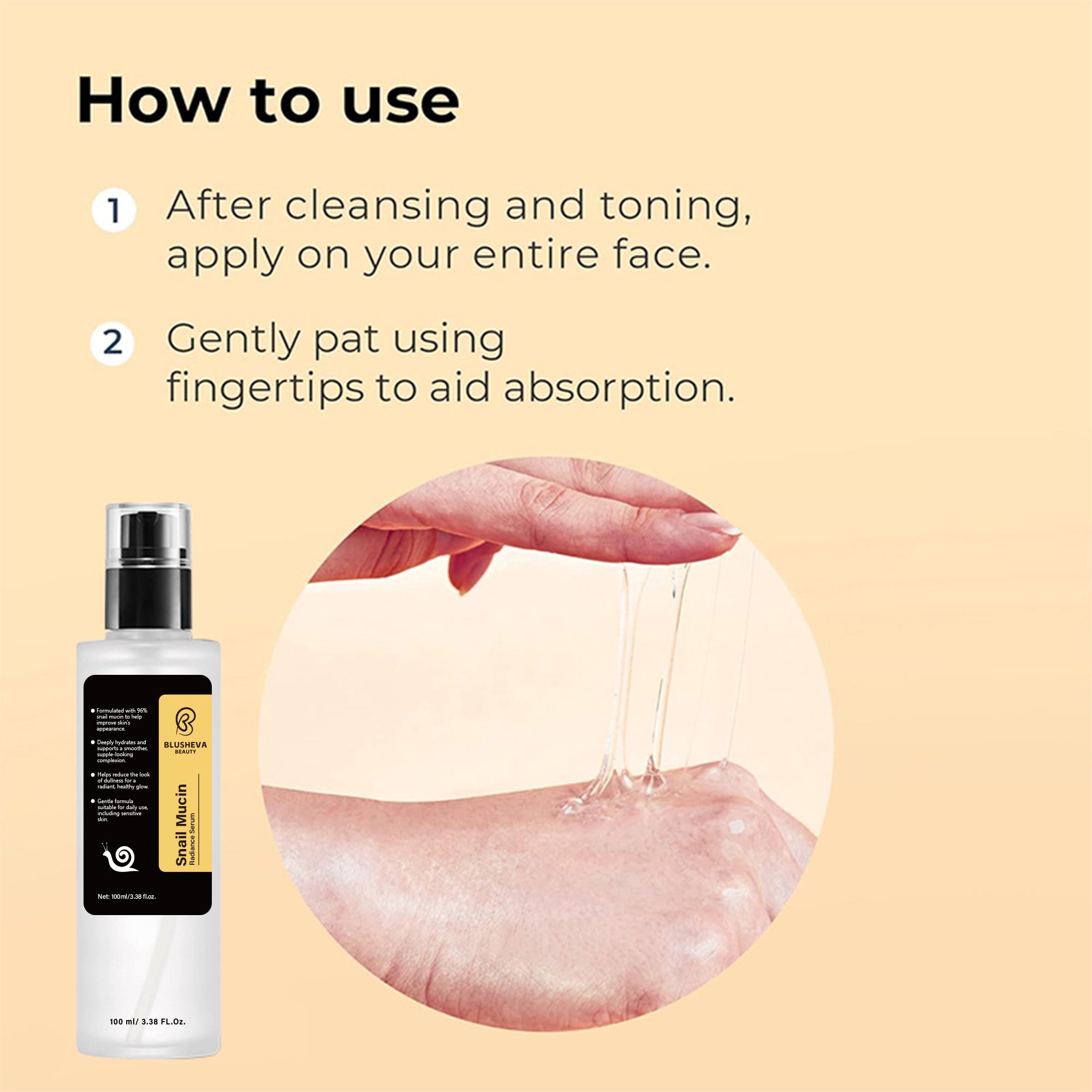 Snail Mucin Serum 96% – Repair, Hydrate &amp; Anti-Aging Face Serum