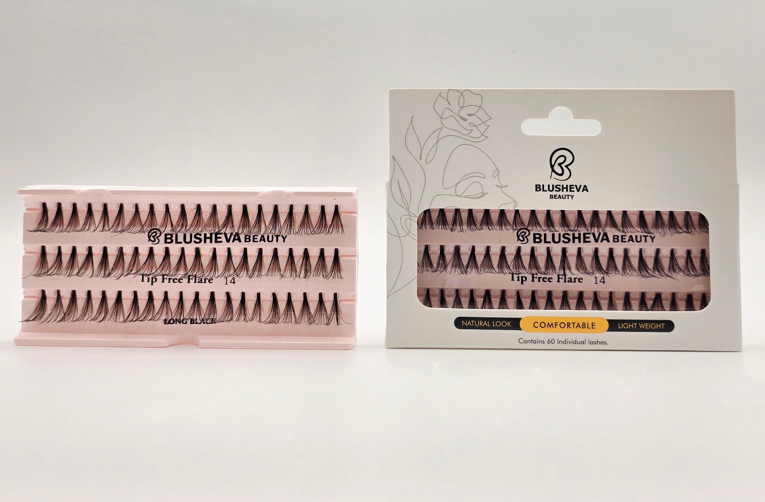 Individual Cluster False Eyelashes – 10 Pack Professional Salon Lash Extensions