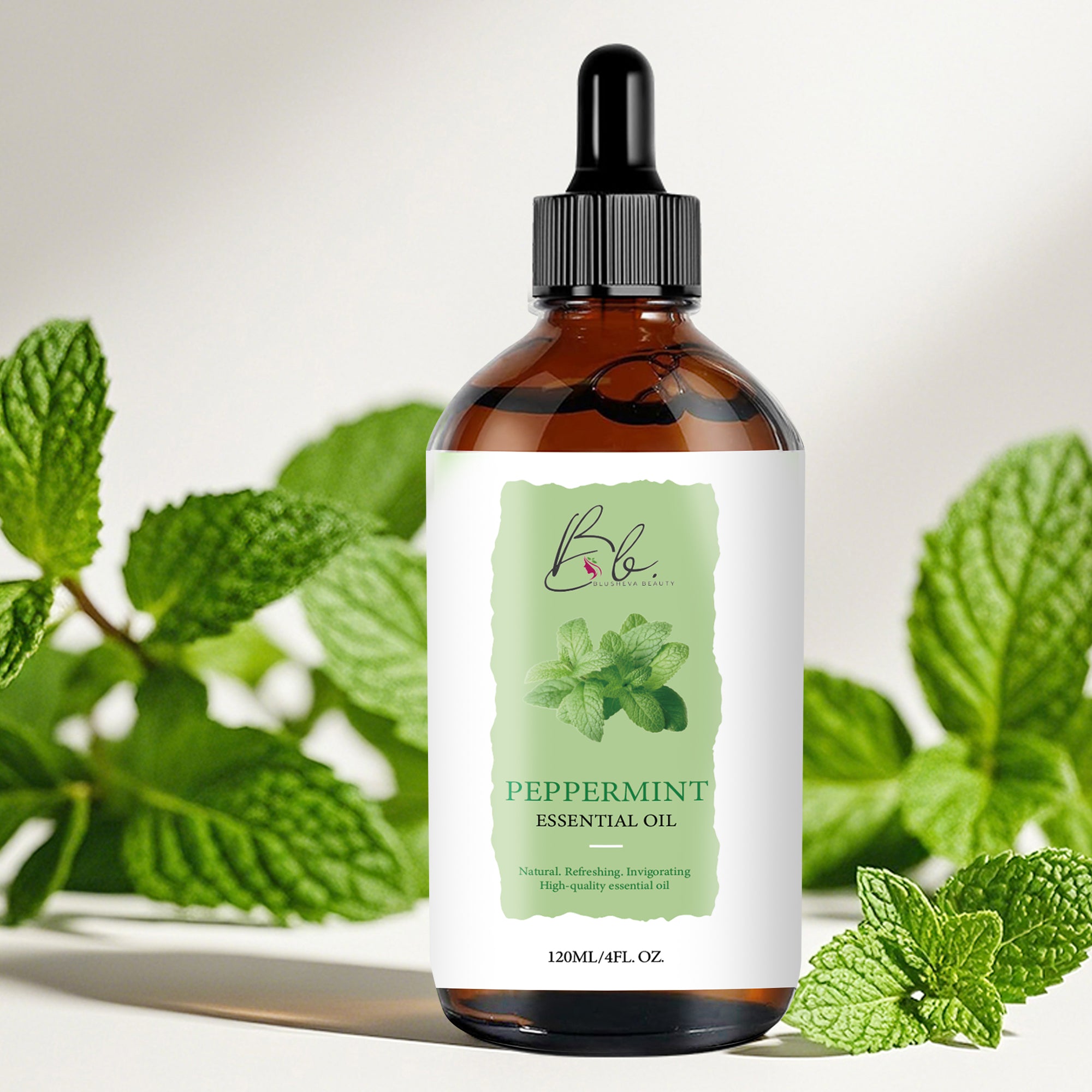 Peppermint Essential Oil 4oz – Pure Aromatherapy, Massage &amp; Hair Oil | Blusheva Beauty