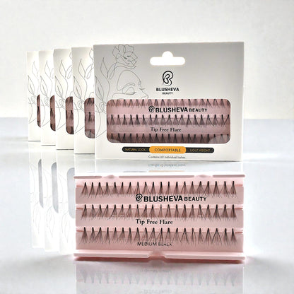 Individual Cluster False Eyelashes – 10 Pack Professional Salon Lash Extensions